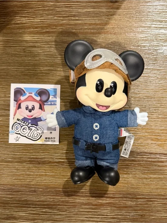 Denim Pilot Plush Mickey Bag Charm   BRAND NEW
