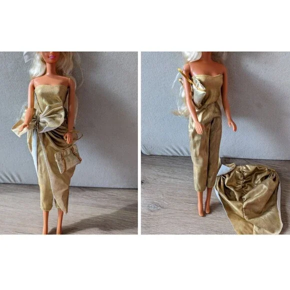 Vintage Jem and the Holograms Music Is Magic Gold Jumpsuit Purse Barbie -NO Doll