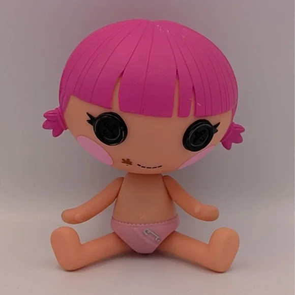 Lalaloopsy Littles Sprinkle Spice Cookie Pink Hair Button Eye MGA Doll 7 Inch
