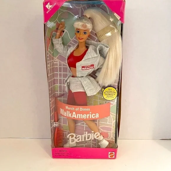 1997 March‎ of Dimes WalkAmerica Barbie Doll Special Edition Mattel #18506