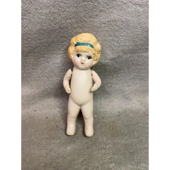 VINTAGE‎ 5 INCH BISQUE EMMA DOLL JOINTED AT SHOULDERS JAPAN