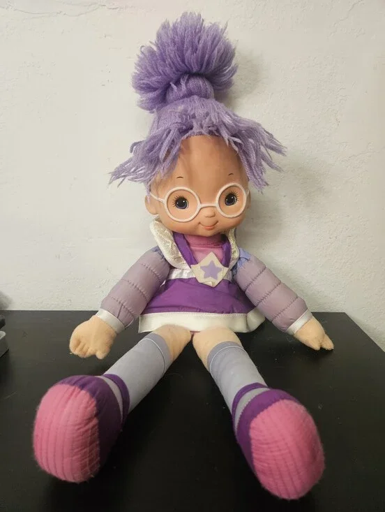 Vintage Rainbow Brite Shy Violet Large 18” Plush Doll Hallmark Mattel 1983 VTG