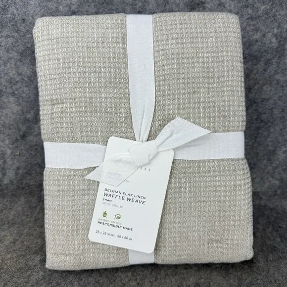 Pottery Barn EURO Belgian‎ Flax Linen Waffle Weave Sham 26