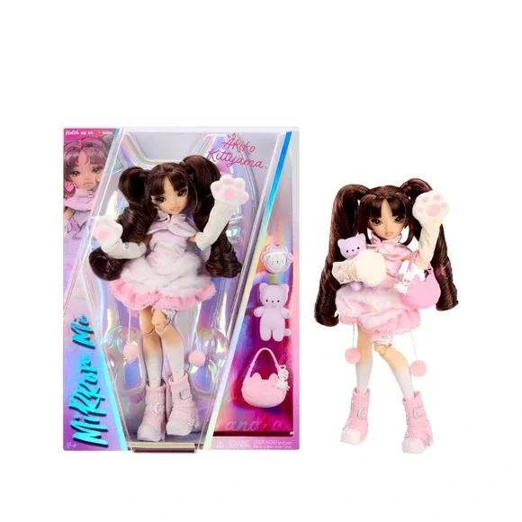 Mirror Me Akiko Kittiyama Doll 10 inch Pink Faux Fur MGA New Kawaii Cozy