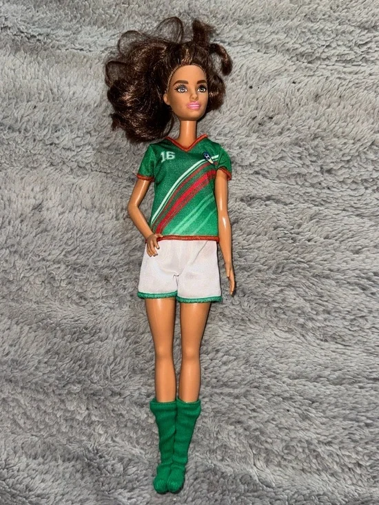 Mattel Barbie Soccer Player doll in #16 Uniform