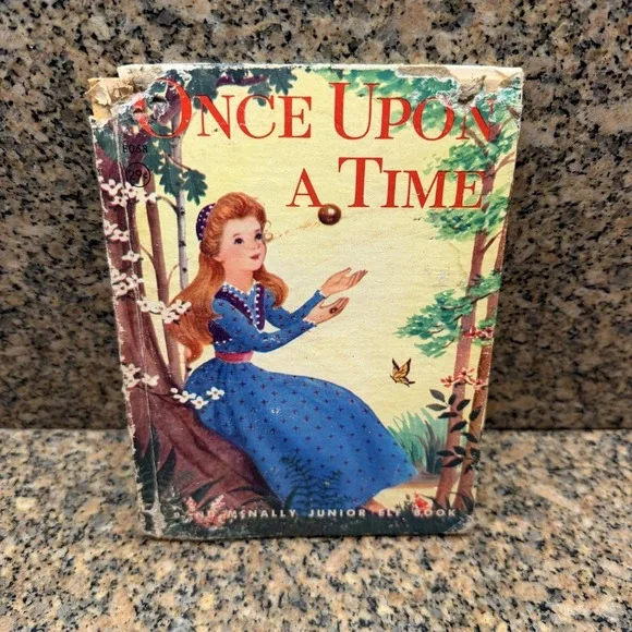 Vintage Once Upon A Time Rand McNally Junior Elf 1960 Hardcover Fairy Tale Book