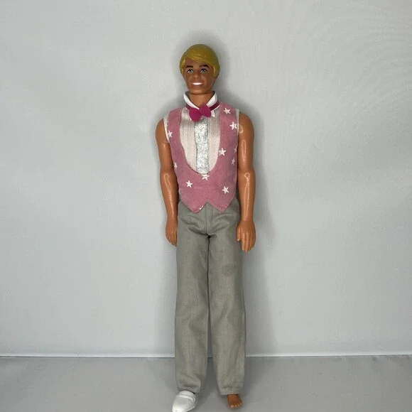 Vintage Barbie 1985 Dream Glow Superstar Ken Doll - AS IS - Missing a shoe