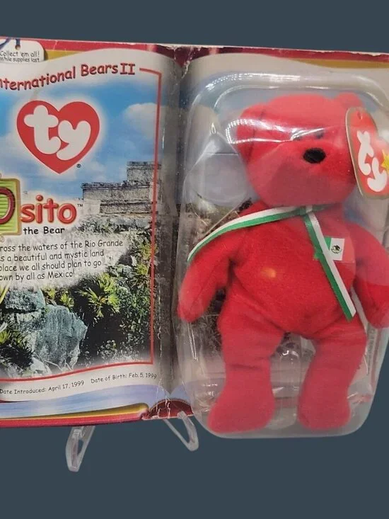 Vintage 2000 Ty McDonald's Teenie Beanie Babies OSITO the Bear (Mexico) MOC NIP