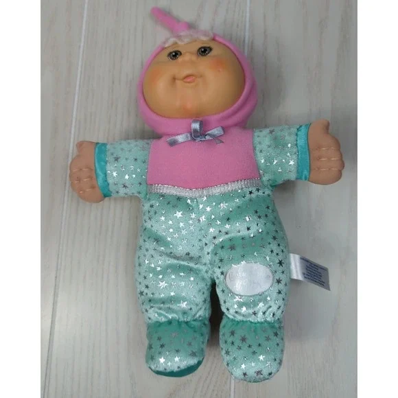 Celebrate CPK Cabbage Patch Kids Baby doll Soft Plush vinyl pink green stars