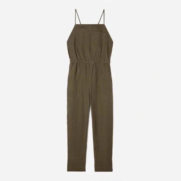 everlane linen shoestring jumpsuit