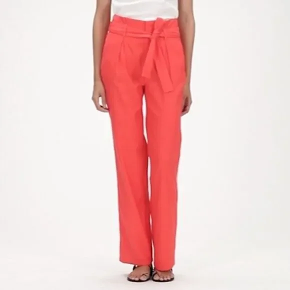 NWT Banana Republic HIGH-RISE WIDE-LEG LINEN-COTTON PANT