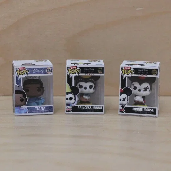 Funko Bitty Pop! Princess Tiana, Princess Minnie, & Minnie Mouse