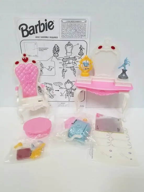 Vintage 1998 Barbie Romantic Princess Parlor Playset Mattel Complete No Box