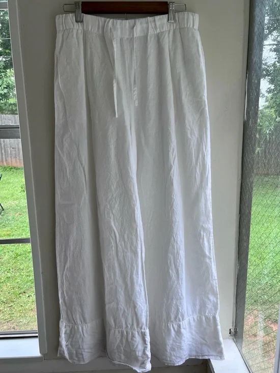 Zara 100% Linen Palazzo Pants ZW Collection