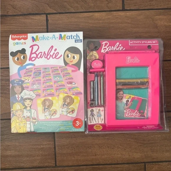 Fisher-Price Barbie Styling Set and Matching Game set of 2