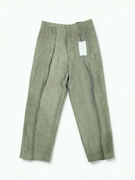 Zara Olive Green Tailored Dress Pants