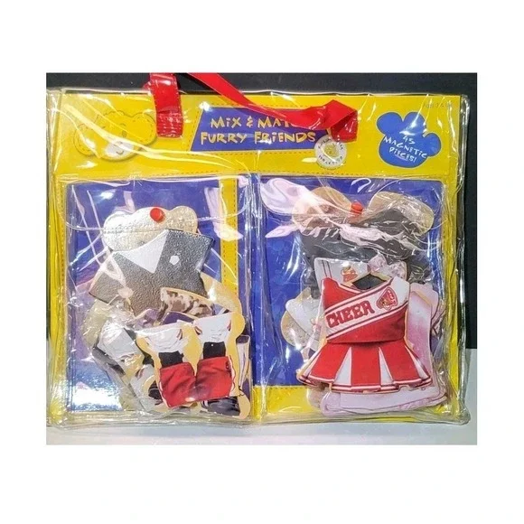 Build-A-Bear Worksheet Mix & Match Furry Friends Magnetic Fashion Toy W/Storage
