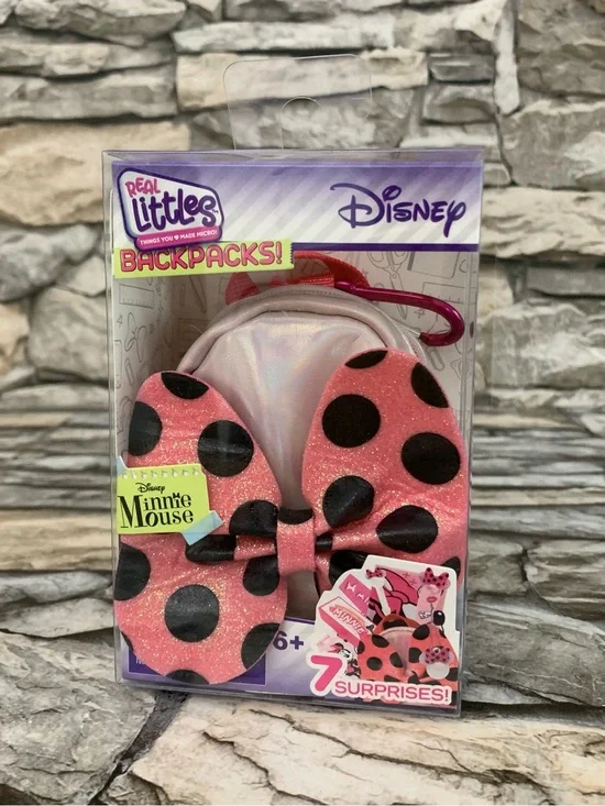 Disney Real Littles Minnie Mouse Pink Polka Dot Mini Backpack Doll Toy Accessory