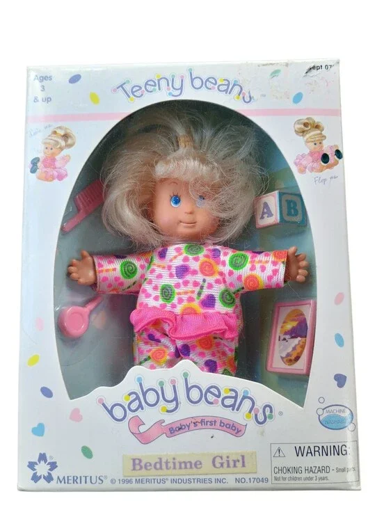 Vintage 1996 Baby Beans Teeny Bee Bedtime Girl