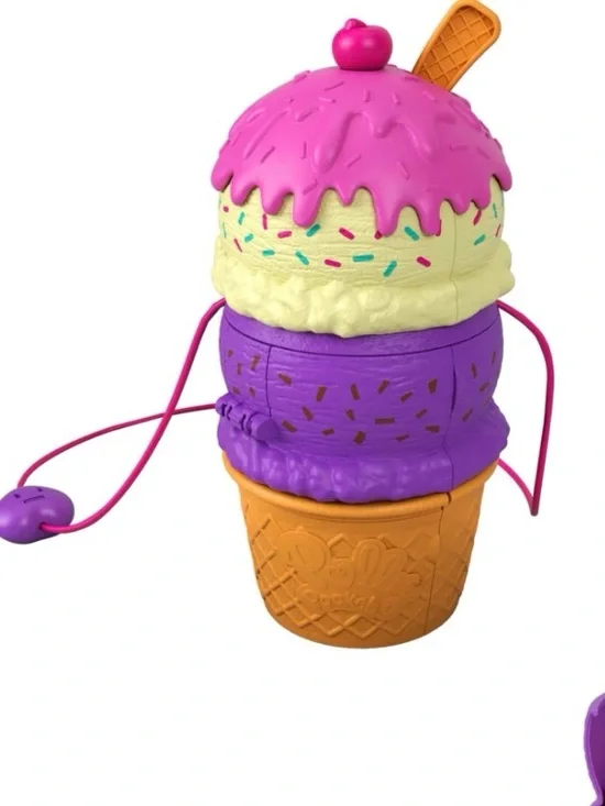 Polly Pocket Spin & Surprise Ice Cream Cone Playset Toy