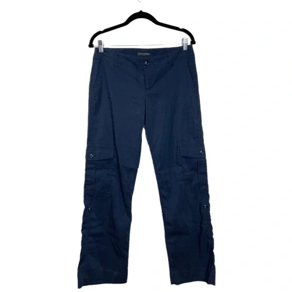 Banana Republic Linen Cargo Pants sz 4