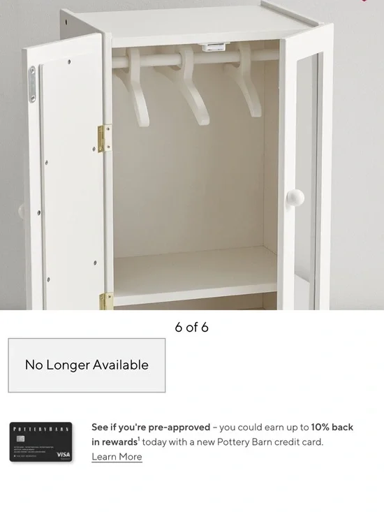 Pottery Barn American Girl Doll Wardrobe, GUC