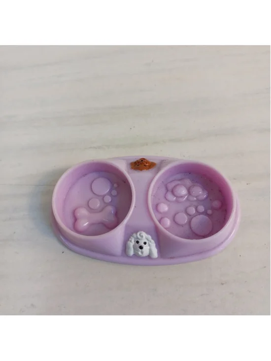 Fisher Price Little People Touch and Feel Pet Dish Pink Puppy Poodle