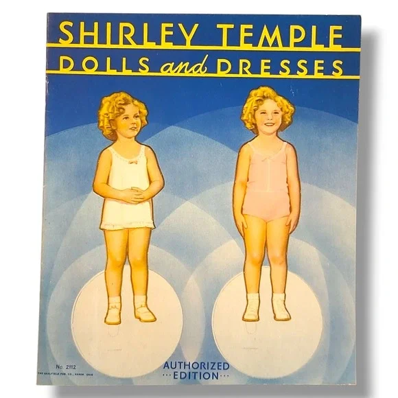 Shirley Temple Dolls and Dresses 1934 Saalfield #2112 Paper Dolls Uncut‎ vintage