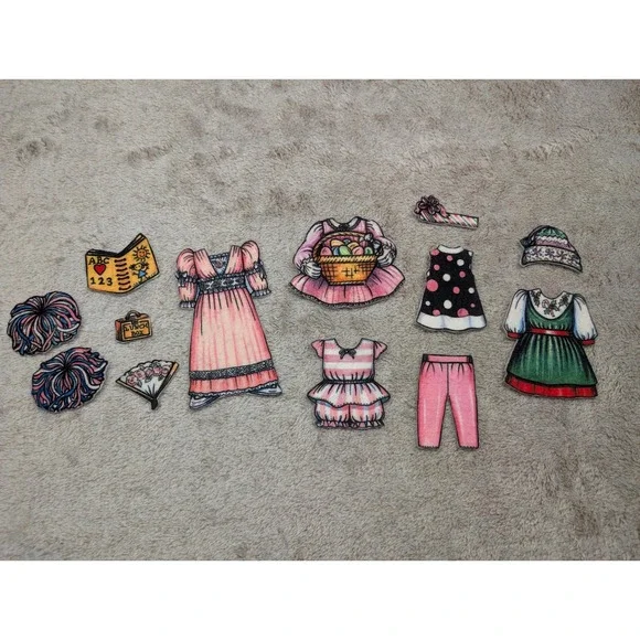 Vintage 1991 The Story Teller Brenda Felt Doll Clothes Accessories Lot 13pc