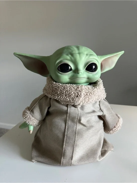 Mattel Star Wars Mandalorian Grogu Baby Yoda 11” Plush Soft Body Rubber Head👽🛸💚