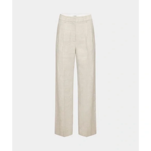 Aritzia The Effortless Pant CruiseLinen in natural ecru, size 0, regular length