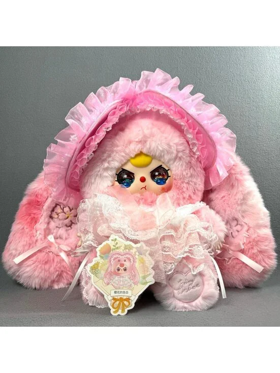 Baby Three 400% Sun Blossom Pink Bunny Plush RARE EYES!