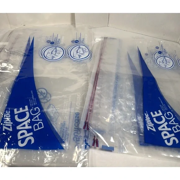 Ziploc Space Bags Travel Vacuum Storage 5 Pc‎ Set Carry On & Suitcase Sizes