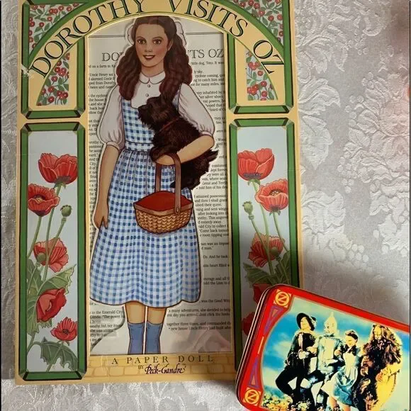 Dorothy Visits Oz A Paper Doll By Peck Gande Tin Man Scarecrow Lion Wizard Of Oz