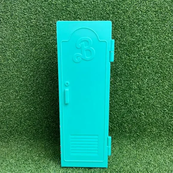 Vintage 1991 Mattel Barbie High School Locker Teal Green Plastic