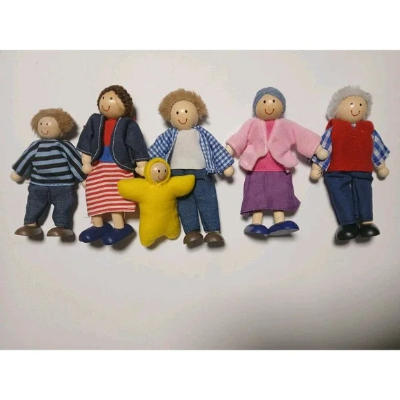 Melissa & Doug Wooden Doll - Set Of 6