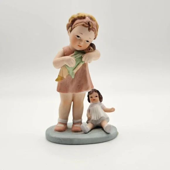 Bessie Pease Gutmann Love is Blind‎ Girl Holding Doll Figurine 1985