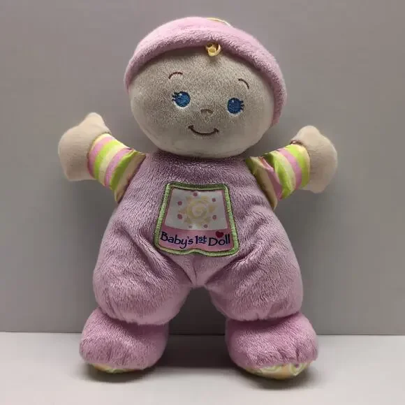 Fisher Price‎ Pink Baby’s 1st First Doll Plush Stuffed Toy Rattle Lovey