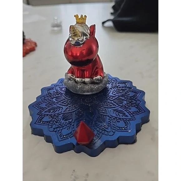 Handmade Resin Cell Phone Holder Red Blue Decoration‎ Gift  692