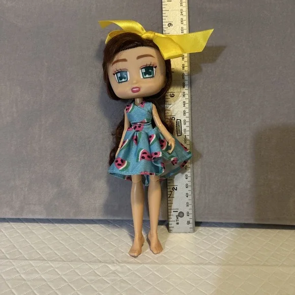 Boxy Girls Brooklyn Doll in Watermelon‎ Dress
