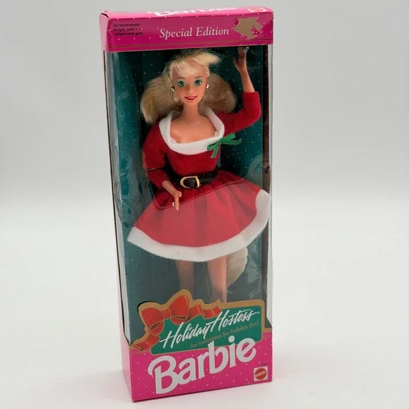 Mattel Holiday Hostess Barbie Special Edition 1992 Red Velvet Dress 10280 NIB