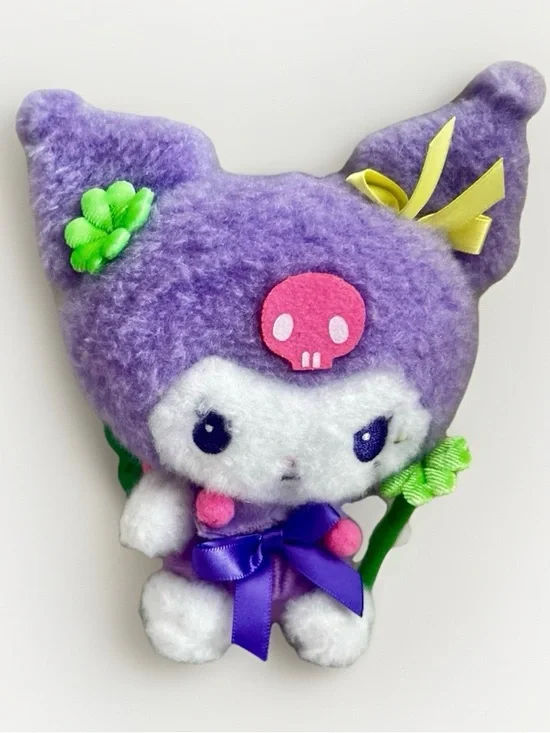 Sanrio Kuromi Limited Edition Four-Leaf Clover 6” Plush Toy Bag Charm‎ Kawaii