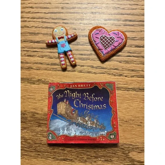 American Girl Jan Brett The Night Before Christmas Mini Book & Cookies Set