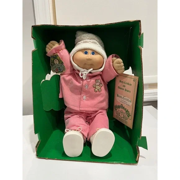 Vintage 1983 Cabbage Patch Kids Coleco Preemie Candace Dara Corduroy w Papers