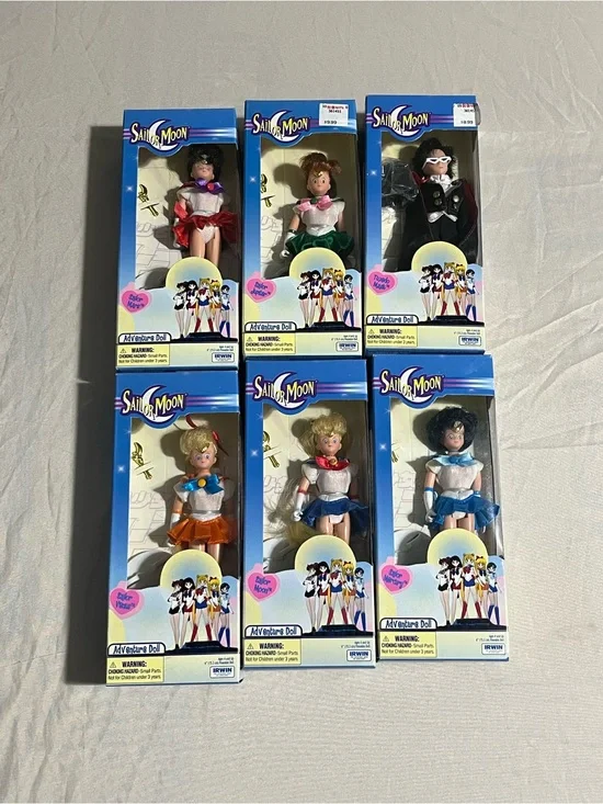 Vintage Sailor Moon Adventure Dolls Complete Set New in Box