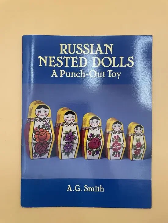 RUSSIAN NESTED DOLLS Punch-Out Toy~5 paper dolls book~Dover~UNCUT~A.G. Smith~SEE