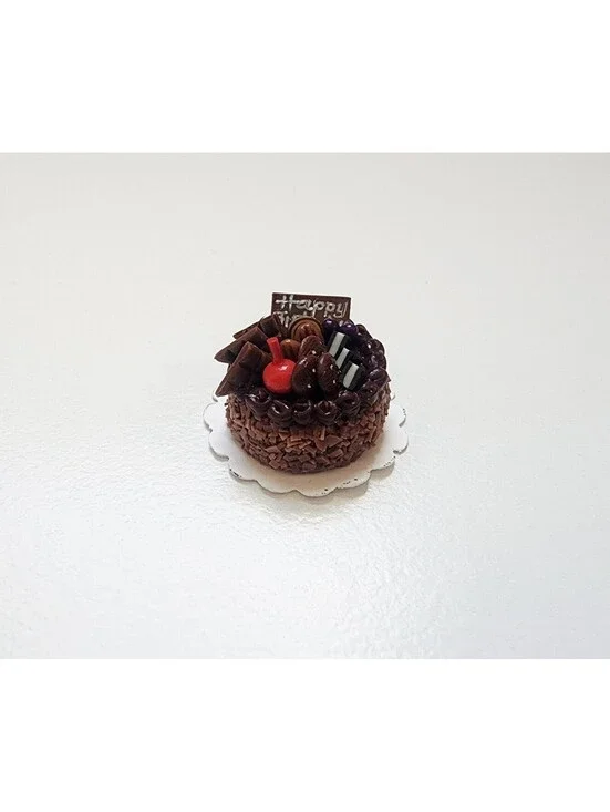 Miniature Dollhouse Double Chocolate Candy Cake