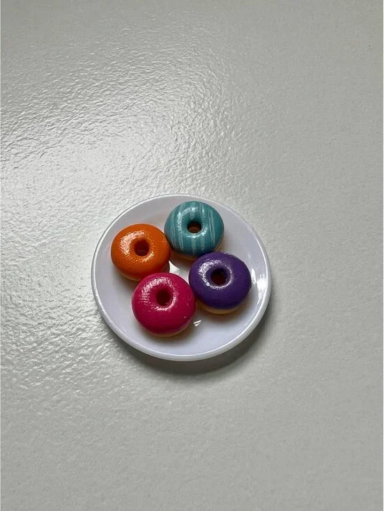 Miniature Dollhouse Donut Plate Scale 1:12