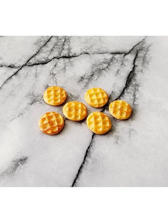 Miniatures Dollhouse Food Breakfast Waffles 1:12 Scale