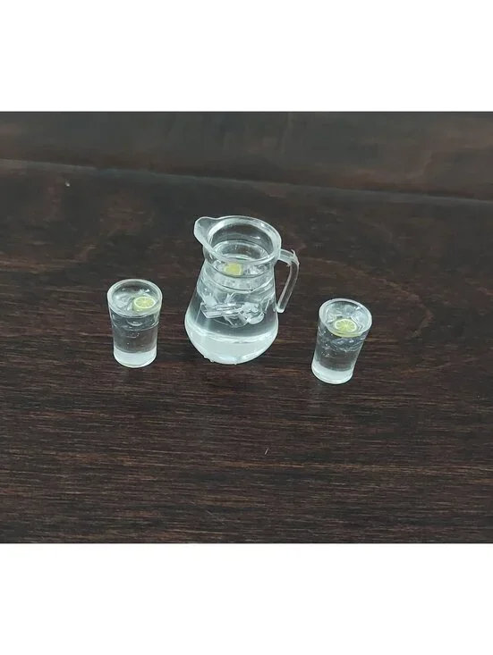 Miniature Ice Lemon Water Pitcher Set